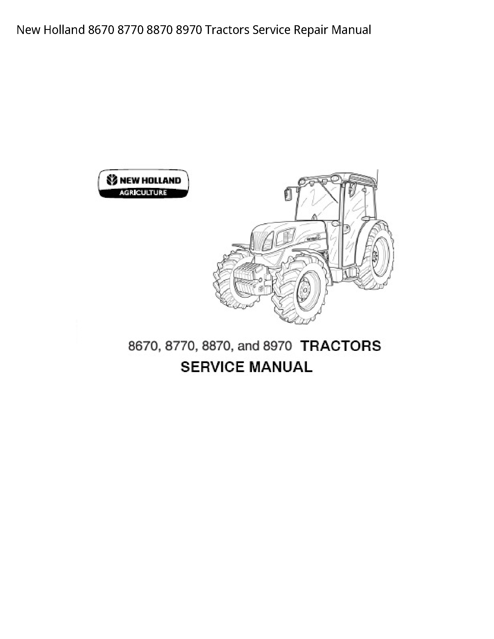 ford 8970 service manual