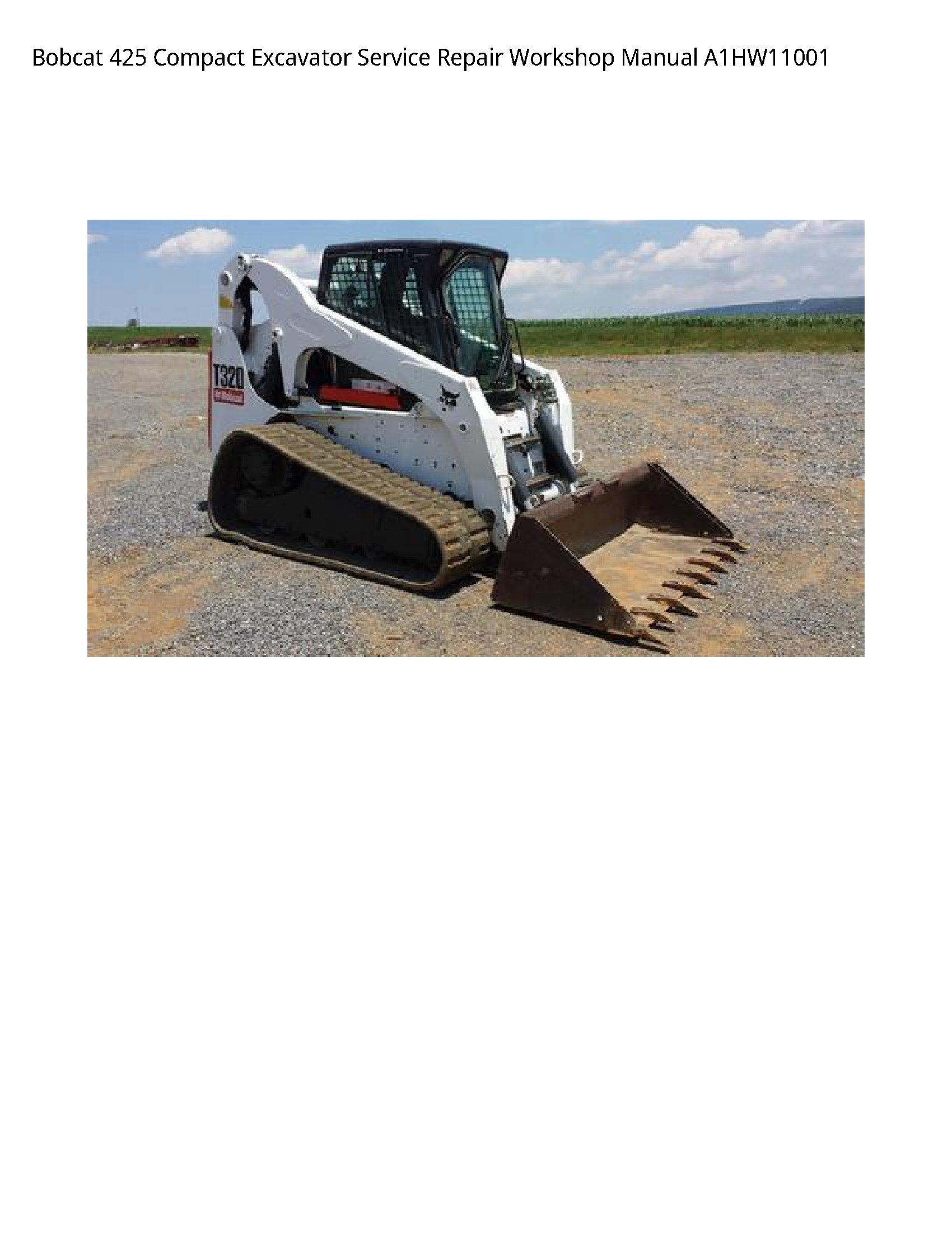 Bobcat 425 Compact Excavator Service Repair Workshop Manual A1HW11001