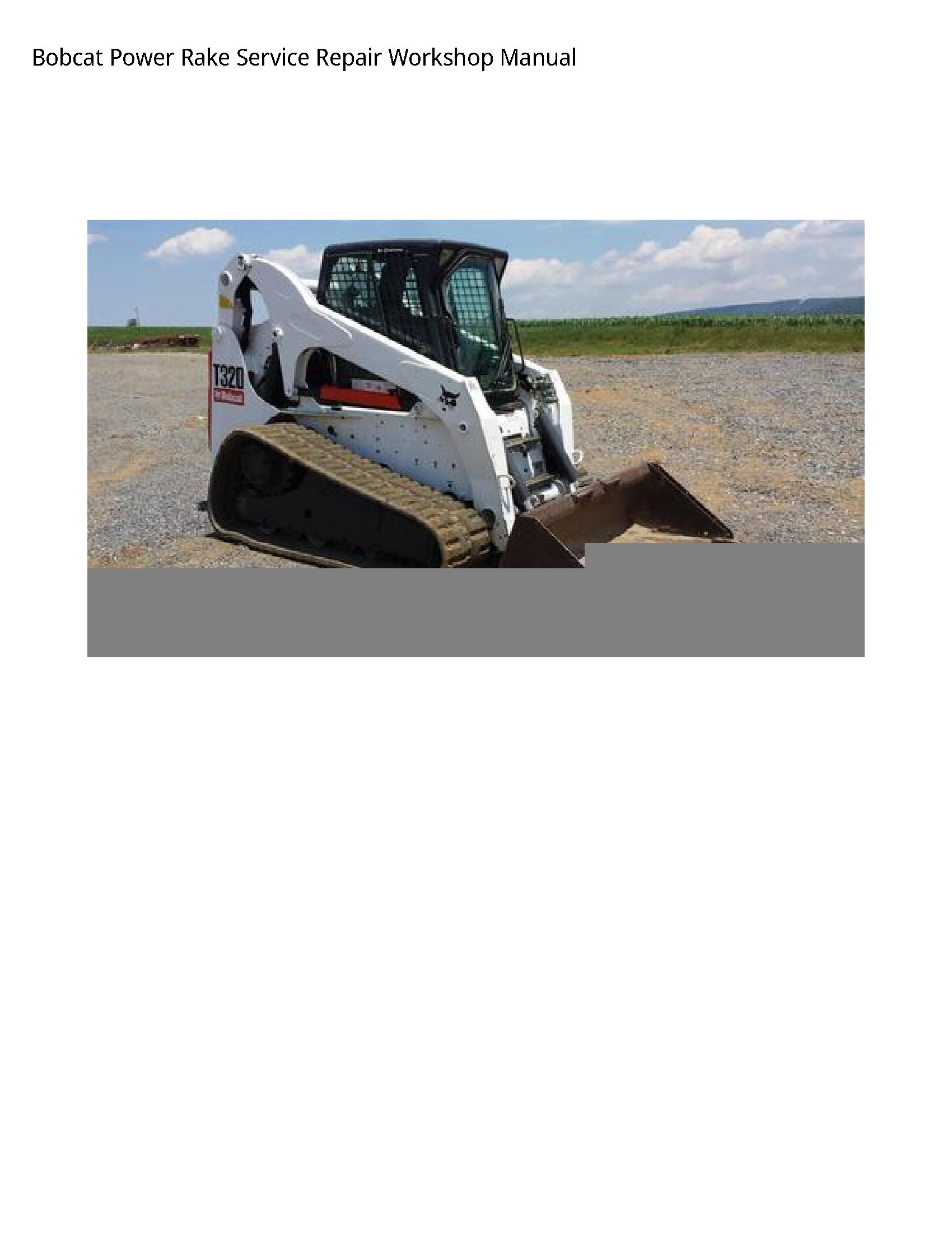 Bobcat Power Rake Service Repair Workshop Manual