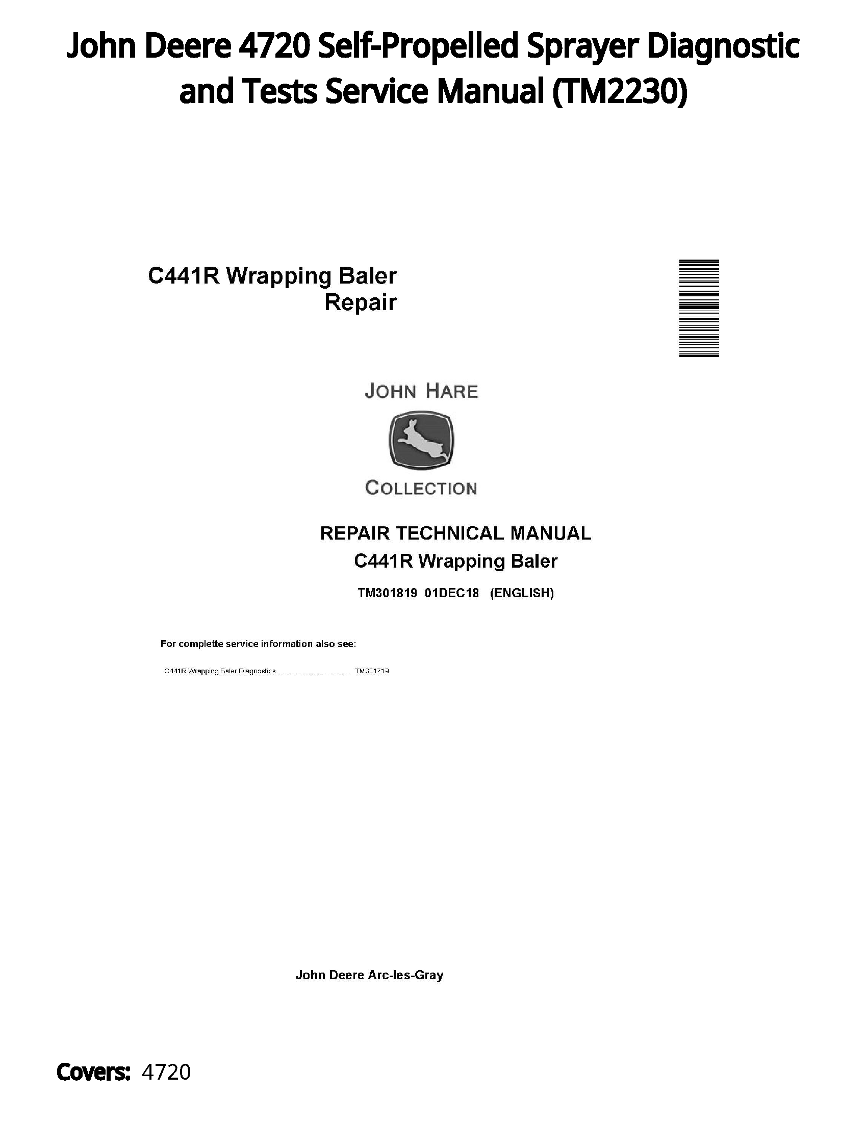 John Deere 4720 Self-Propelled Sprayer Diagnostic and Tests Service Manual - TM2230