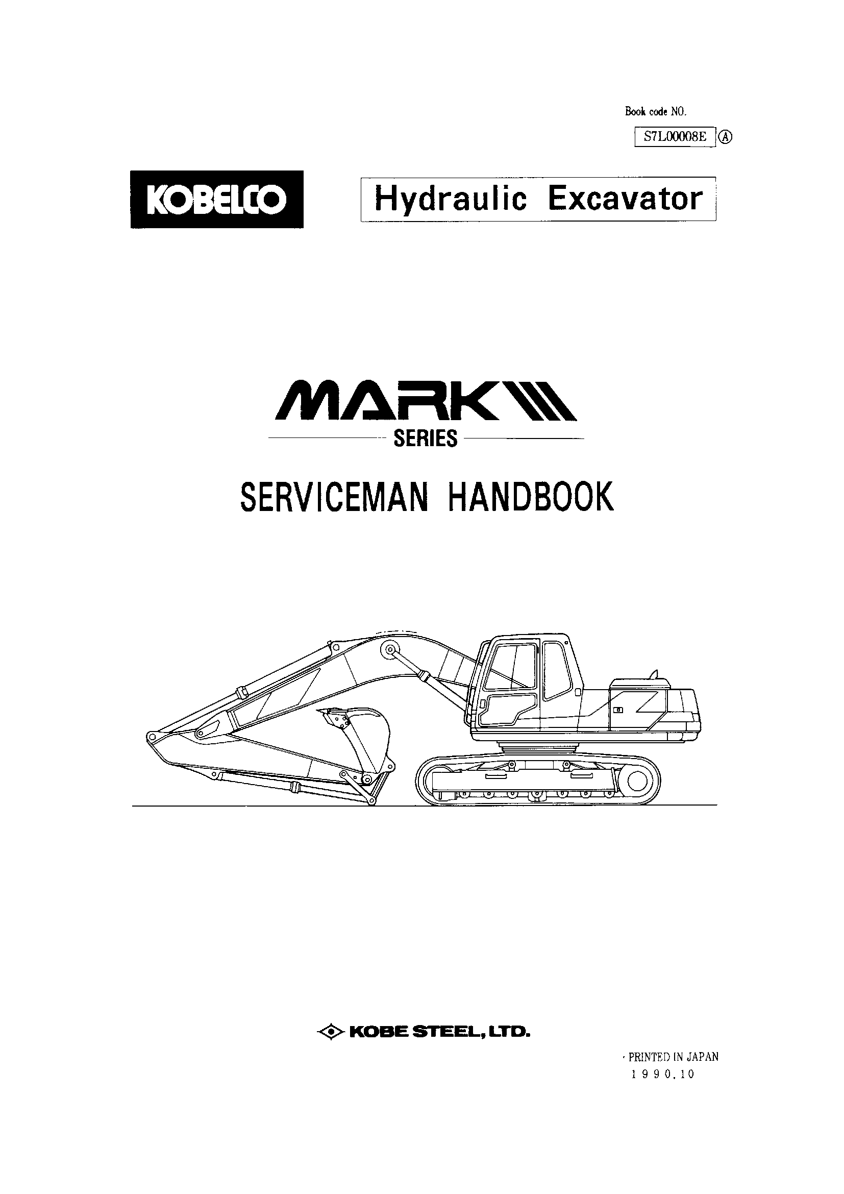 Kobelco Mark 3 Series Excavators Service Manual