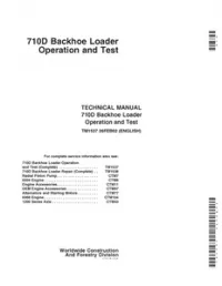 John Deere 710D Backhoe Loader-Technical-Manual-TM1537 preview