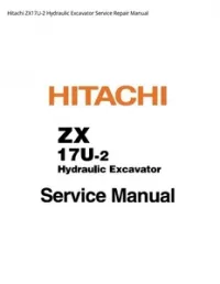 Hitachi ZX17U-2 Hydraulic Excavator Service Repair Manual preview