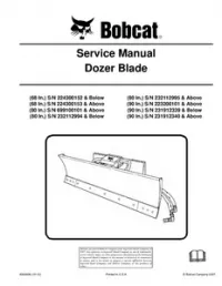Bobcat Dozer Blade Service Repair Workshop Manual preview