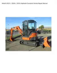 Hitachi ZX27U   ZX30U   ZX35U Hydraulic Excavator Service Repair Manual preview