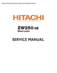 Hitachi ZW250-5B Wheel Loader Service Repair Manual preview