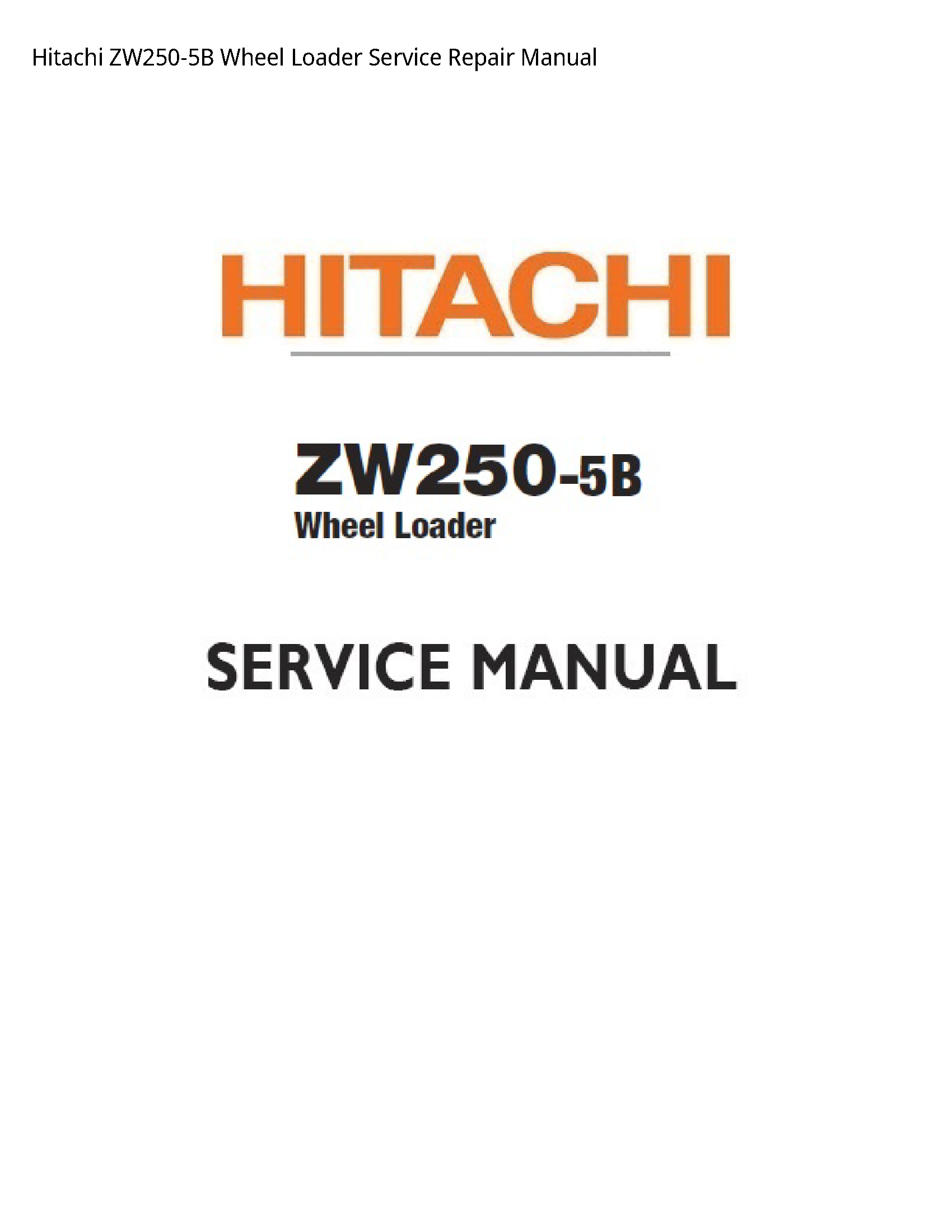 Hitachi ZW250-5B Wheel Loader manual