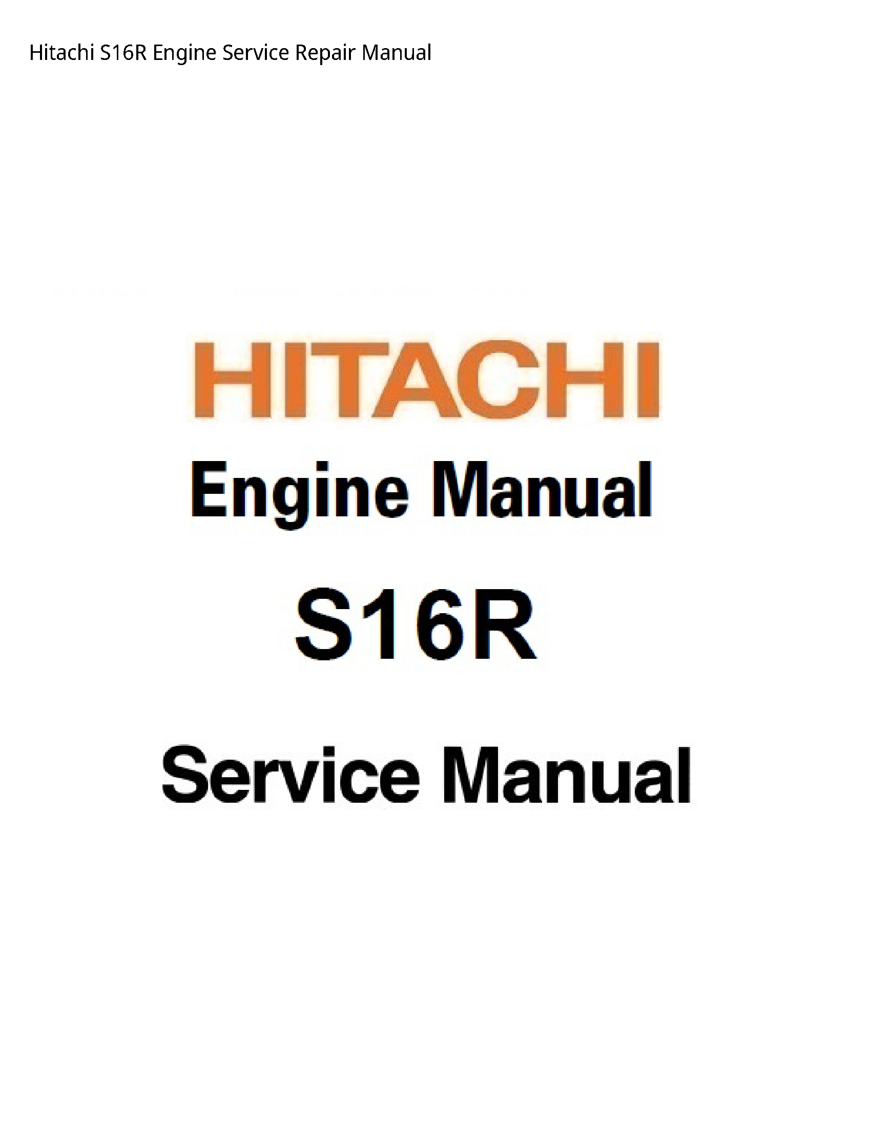 Hitachi S16R Engine manual
