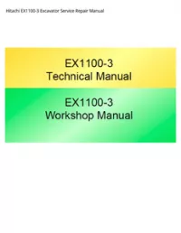 Hitachi EX1100-3 Excavator Service Repair Manual preview