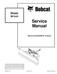 Bobcat Dozer 96 Inch Service Repair Workshop Manual preview