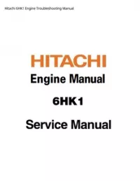 Hitachi 6HK1 Engine Troubleshooting Manual preview