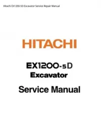 Hitachi EX1200-5D Excavator Service Repair Manual preview