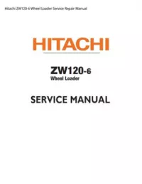 Hitachi ZW120-6 Wheel Loader Service Repair Manual preview