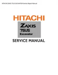 HITACHI ZAXIS 75US EXCAVATOR Service Repair Manual preview