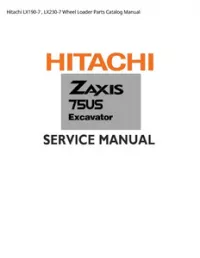 Hitachi LX190-7   LX230-7 Wheel Loader Parts Catalog Manual preview