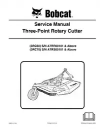 2009 Bobcat Three-Point Rotary Cutter 3RC60 3RC70 Service Repair Workshop Manual preview