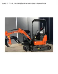 Hitachi ZX 17U-5A   19U-5A Hydraulic Excavator Service Repair Manual preview