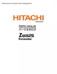 Hitachi Zaxis 25 Excavator Parts Catalog Manual preview