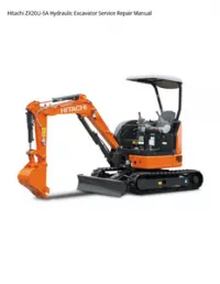 Hitachi ZX20U-5A Hydraulic Excavator Service Repair Manual preview
