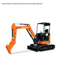Hitachi ZX26U-5A Hydraulic Excavator Service Repair Manual preview
