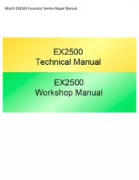 Hitachi EX2500 Excavator Service Repair Manual preview