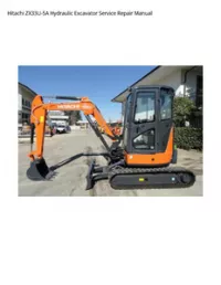Hitachi ZX33U-5A Hydraulic Excavator Service Repair Manual preview
