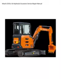 Hitachi ZX35U-5A Hydraulic Excavator Service Repair Manual preview
