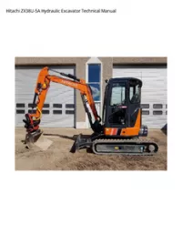 Hitachi ZX38U-5A Hydraulic Excavator Technical Manual preview
