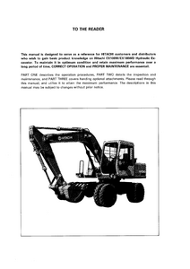 Hitachi EX100WD Wheel Type Hydraulic Excavator Operator’s manual pdf
