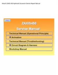 Hitachi ZAXIS 450 Hydraulic Excavator Service Repair Manual preview
