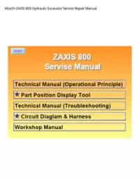 Hitachi ZAXIS 800 Hydraulic Excavator Service Repair Manual preview