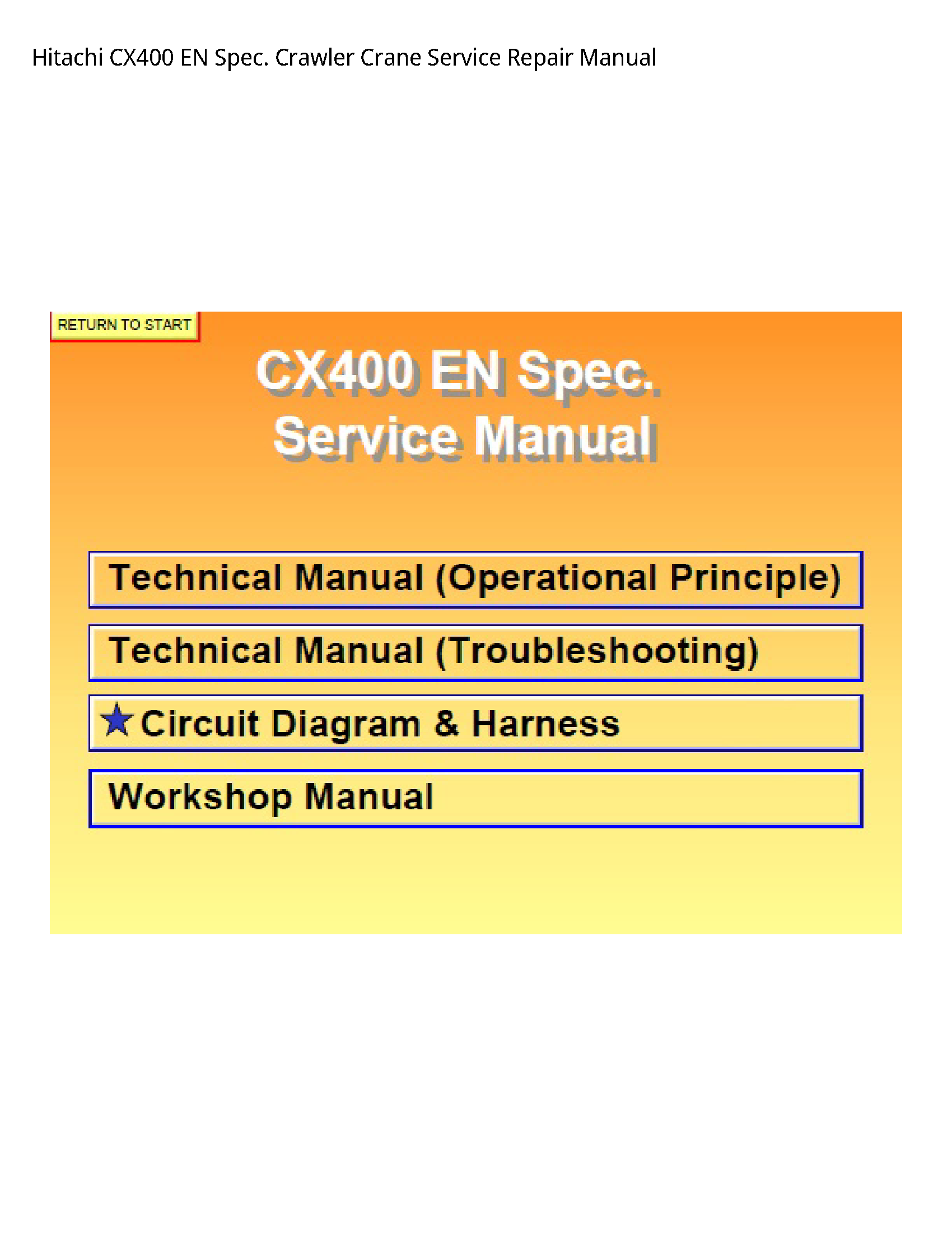Hitachi CX400 EN Spec. Crawler Crane manual