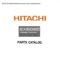 Hitachi EX160WD Wheeled Excavator Parts Catalog Manual preview