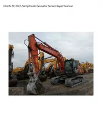 Hitachi ZX160LC-5A Hydraulic Excavator Service Repair Manual preview
