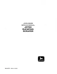 John Deere 760 Elevating Scraper Service Manual - SM2076 preview