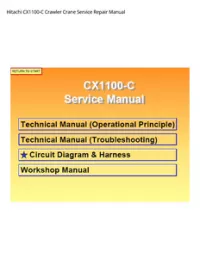 Hitachi CX1100-C Crawler Crane Service Repair Manual preview