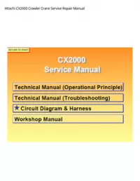 Hitachi CX2000 Crawler Crane Service Repair Manual preview