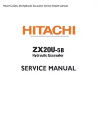 Hitachi ZX20U-5B Hydraulic Excavator Service Repair Manual preview