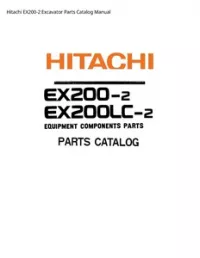 Hitachi EX200-2 Excavator Parts Catalog Manual preview