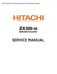Hitachi ZX30U-5B Hydraulic Excavator Service Repair Manual preview