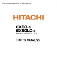 Hitachi EX60-3 Excavator Parts Catalog Manual preview