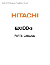 Hitachi EX100-3 Excavator Parts Catalog Manual preview