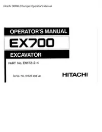 Hitachi EH700-2 Dumper Operator’s Manual preview