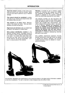 Hitachi EX750-5 Hydraulic Excavator Operator’s manual