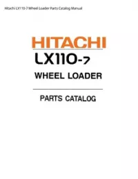 Hitachi LX110-7 Wheel Loader Parts Catalog Manual preview