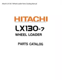 Hitachi LX130-7 Wheel Loader Parts Catalog Manual preview