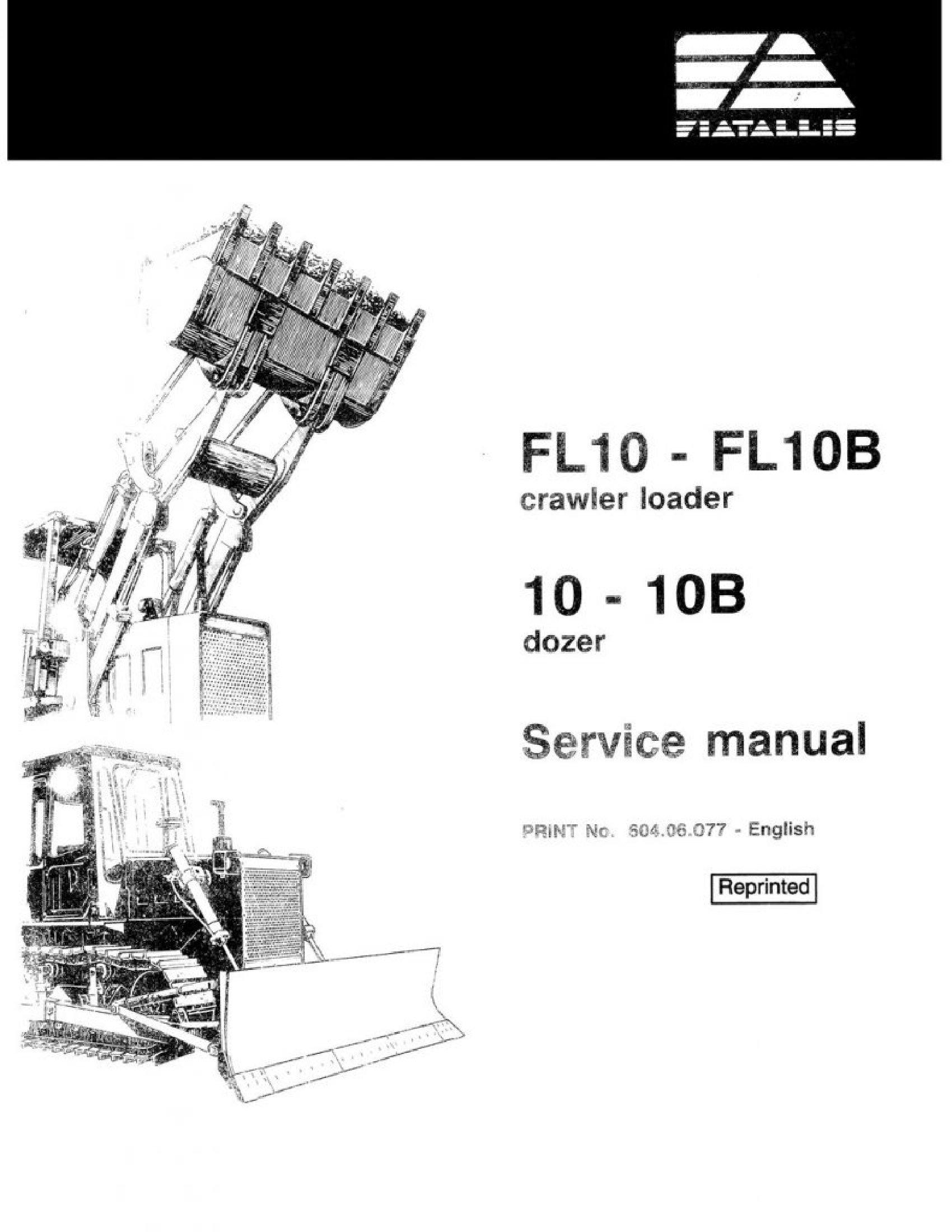 Fiat-Allis FL10 Crawler Dozer manual