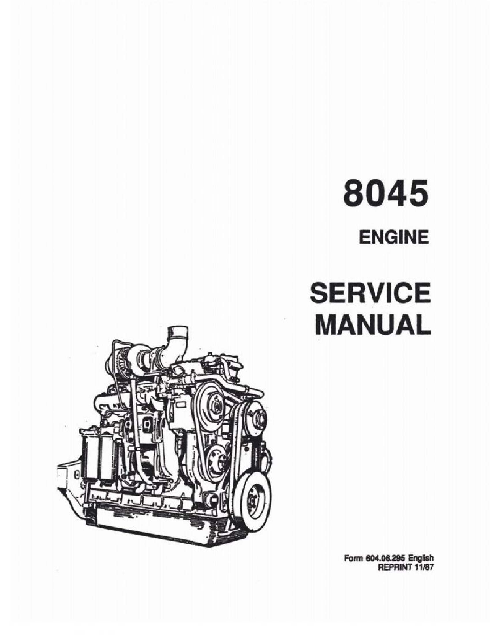 Fiat-Allis 8045 Engine manual