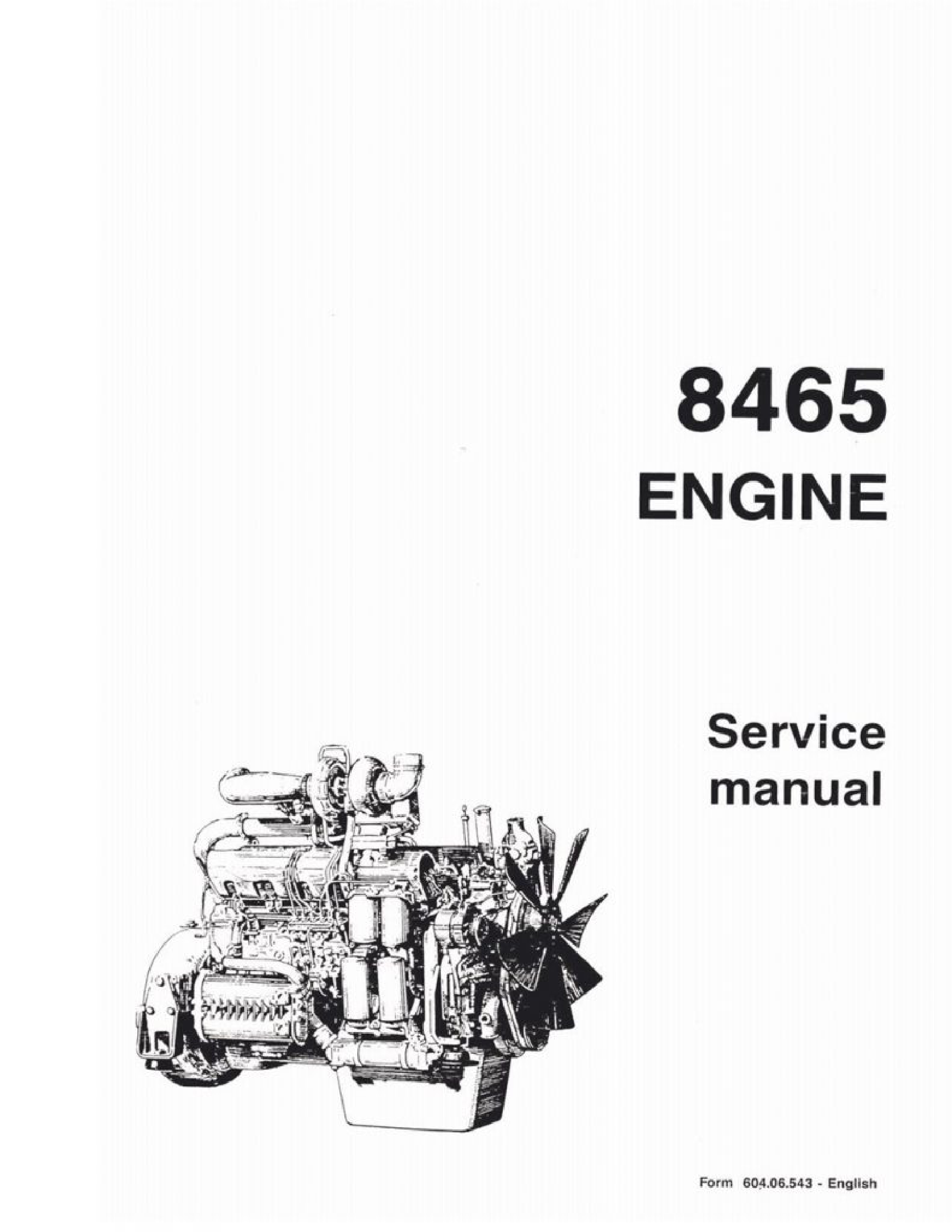 Fiat-Allis 8465 Engine manual