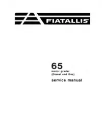 Fiat-Allis 65 Motor Grader Service Repair Manual preview